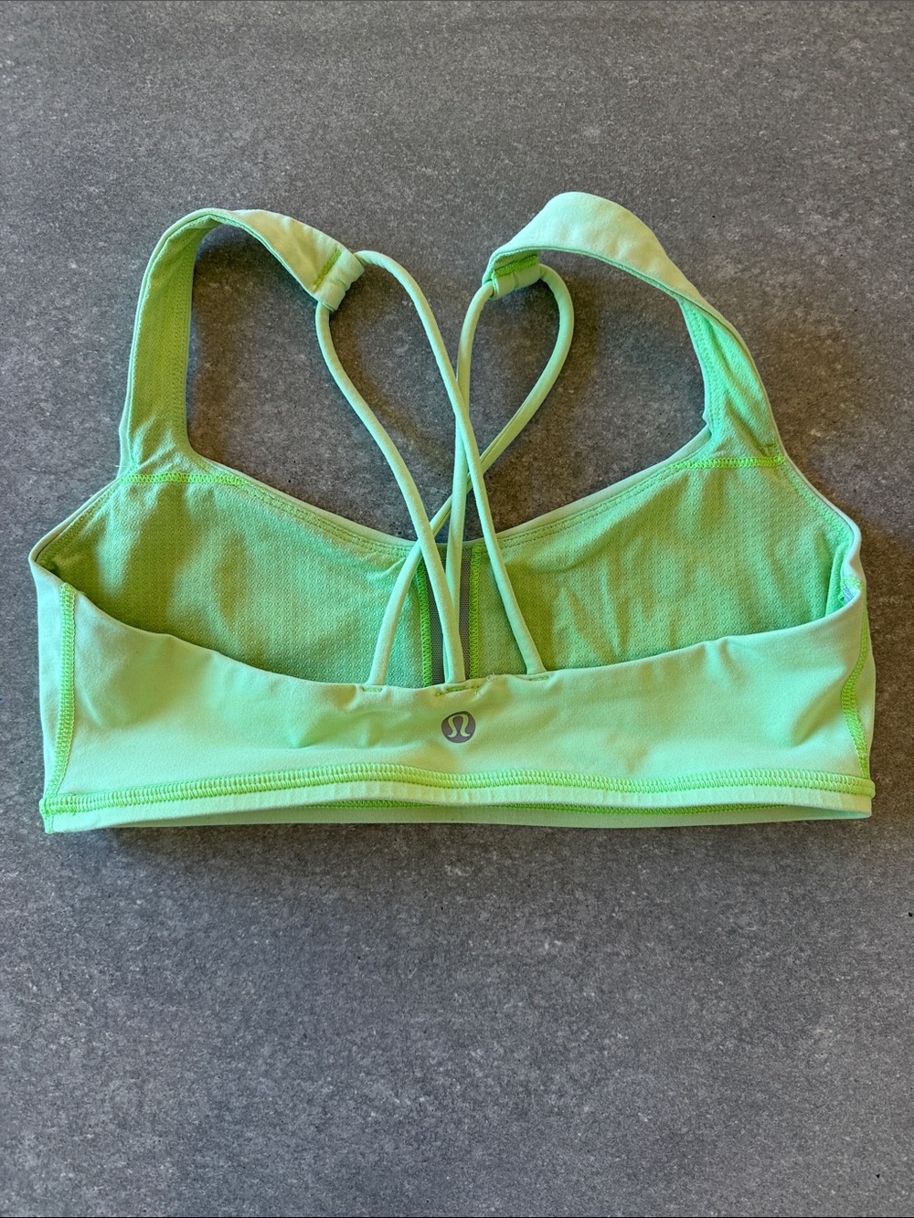 lululemon athletica Neon Green Strappy Sports Bra